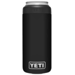 Yeti Rambler Colster Slim 12 Oz. Black Stainless Steel Insulated Drink Holder with Load-And-Lock Gasket